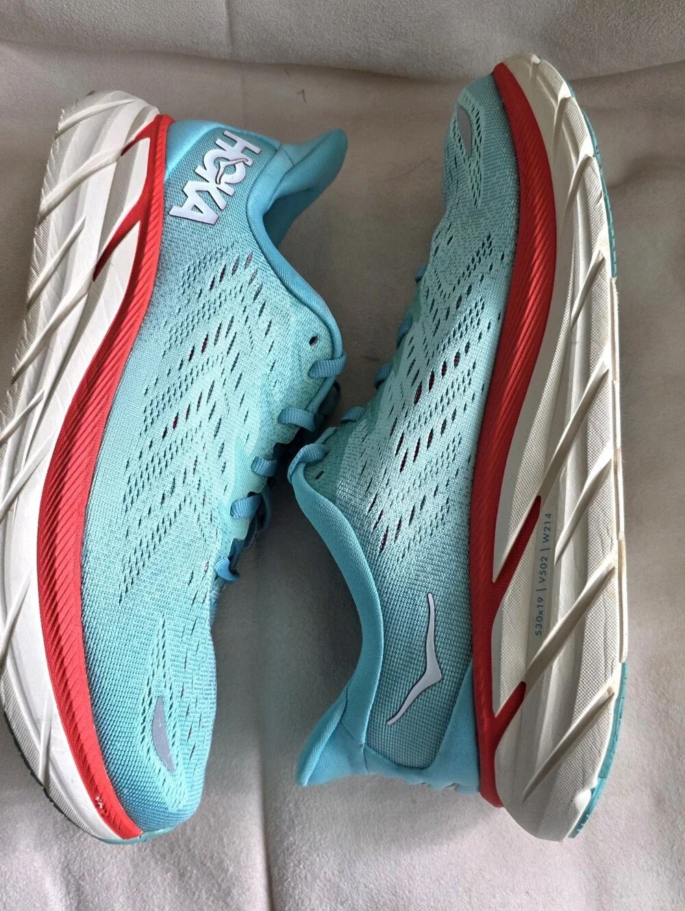 Hoka Women's Running Shoes/Sneakers Teal w/Red Accents Size 9D